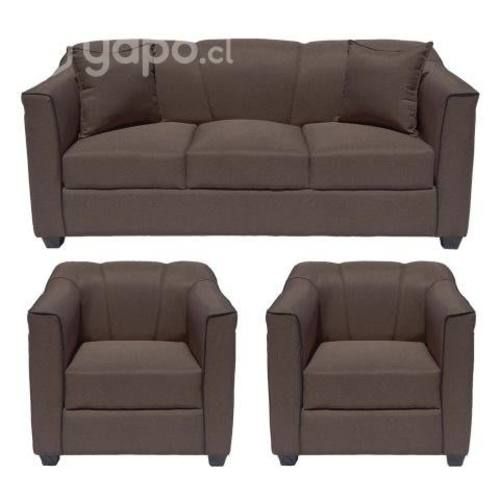 Juego de Living 311 Sofá + Sitiales Color Café