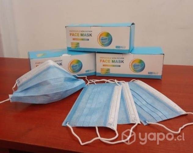 Mascarillas 3 pliegues x 50 unid