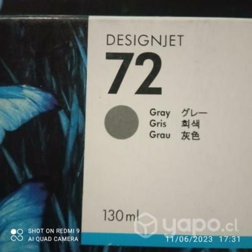 Tintas hp 72 colores originales de 130ml