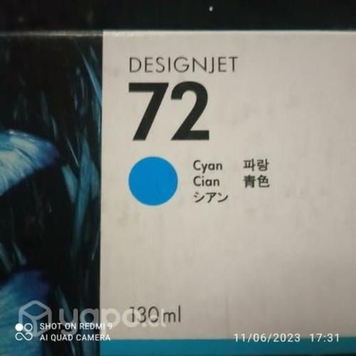 Tintas hp 72 colores originales de 130ml