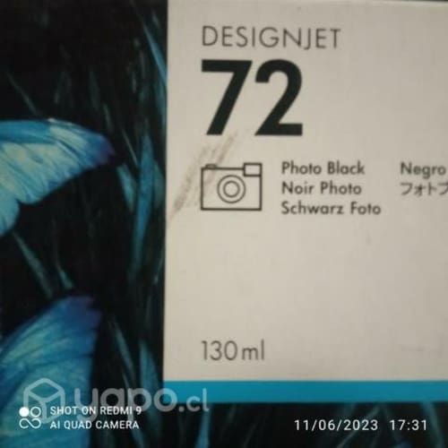 Tintas hp 72 colores originales de 130ml