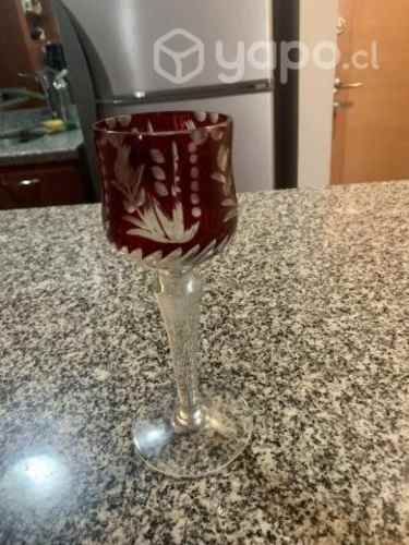 Copas de cristal tallado