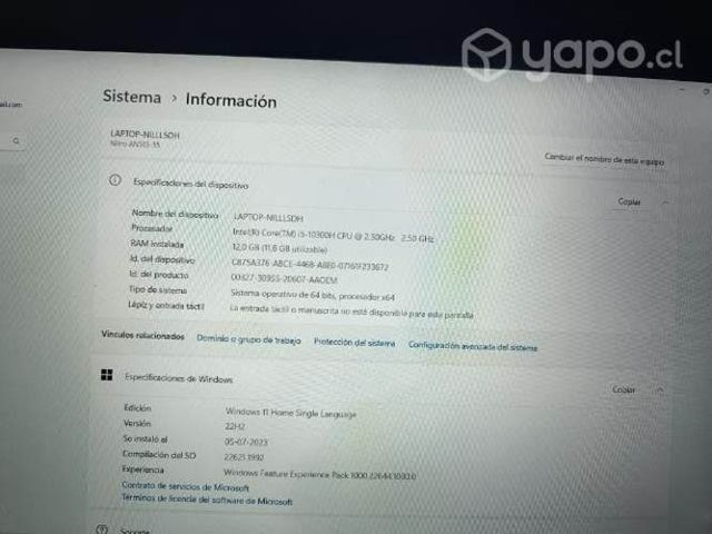 Acer nitro 5 usado en buen estado