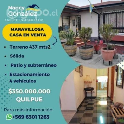 Casa en quilpue 3 dormitorios