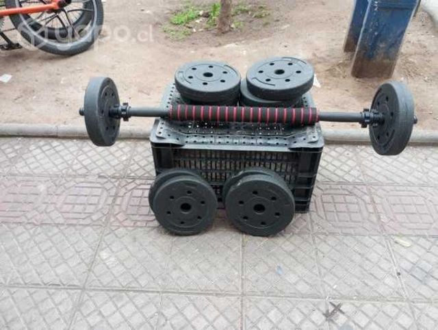 Pesas y mancuernas dos en una