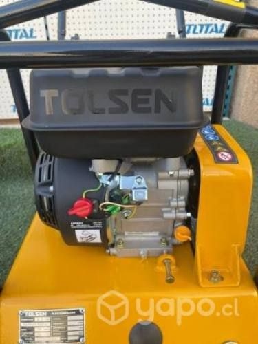 Placa compactadora tolsen 90kg motor 6.5hp
