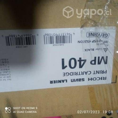 Toner Ricoh mp 401 black original