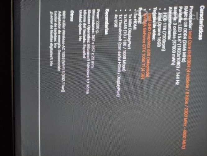 Lenovo legion y730 15,6" nvidia 1050ti