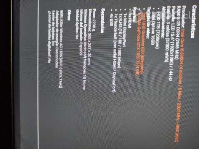 Lenovo legion y730 15,6" nvidia 1050ti