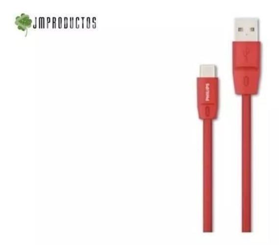 Cable Usb A Type-c Phiips De Goma 1,2 Metros Usb-c