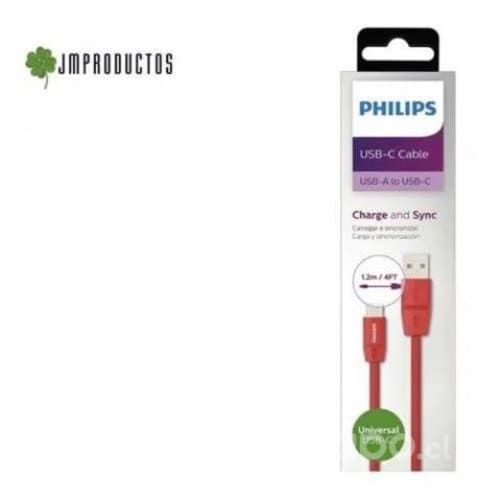 Cable Usb A Type-c Phiips De Goma 1,2 Metros Usb-c