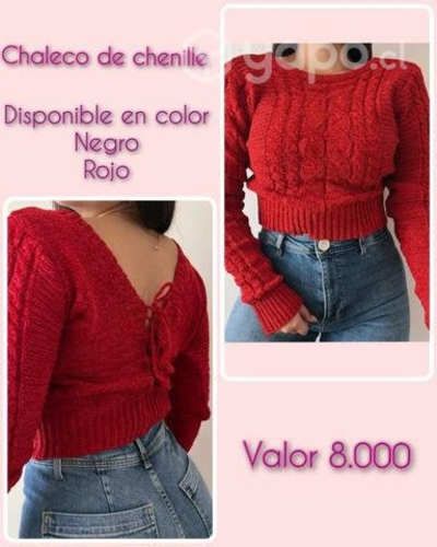 Lindo chaleco de chenille últimos disponibles