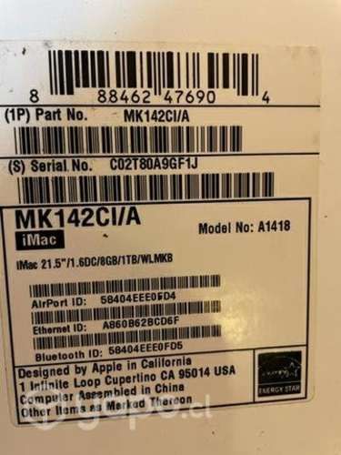 Imac 2015 21 pulgadas