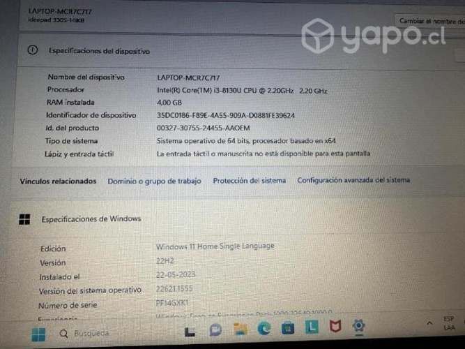 Notebook Lenovo ideapad 330S-14iKB