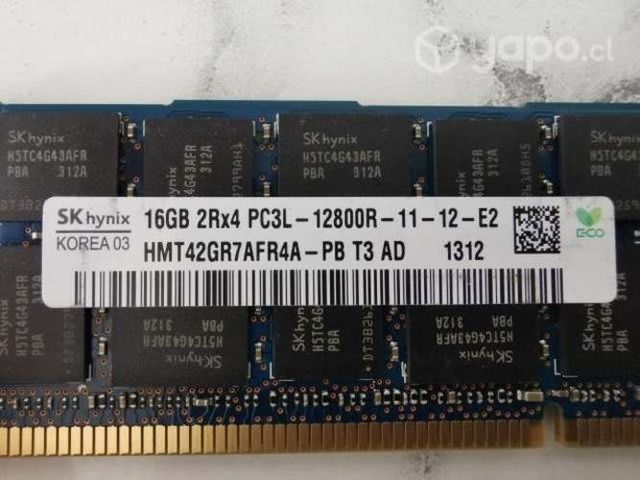 Memoria Ram 16GB Ddr3 2Rx4 PC3L 12800L