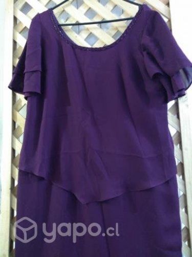 Hermoso vestido de fiesta talla XL color uva