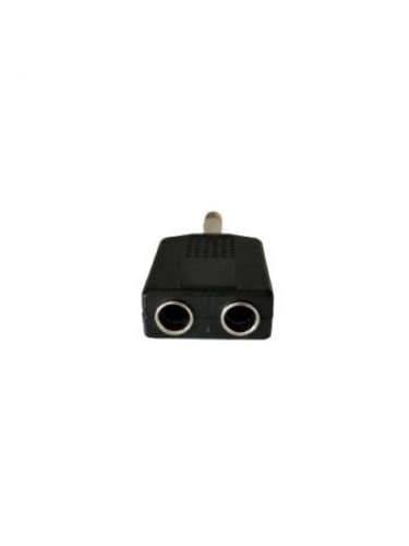 Conector macho de 6.3 a 2 hembras de 6.3