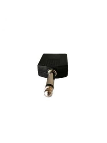 Conector macho de 6.3 a 2 hembras de 6.3