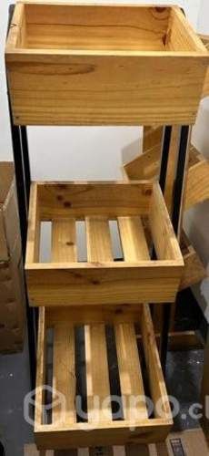 Cesta para frutas y verduras con estructura metáli