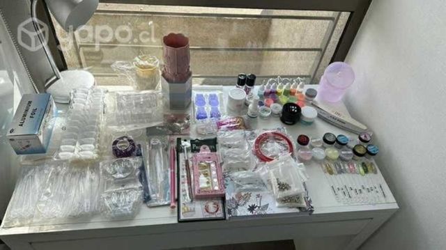 Set una manicure geles cristalpor no uso acrilicas