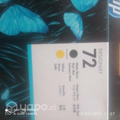 Cabezal HP 72 matte black yellow original