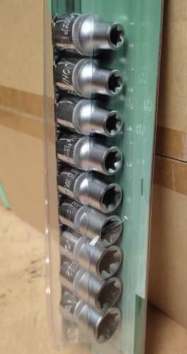 Juego de dados torx hembra 9 piezas