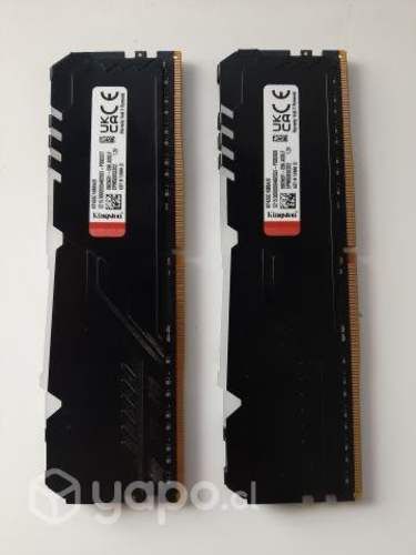 Memoria Ram RGB 16gb 2x8 3200mhz Kingston Fury Bea