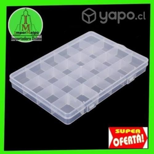 Caja organizadora ajustable 24 espacios para joyas