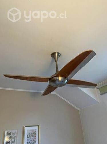 Ventilador de techo, madera metal