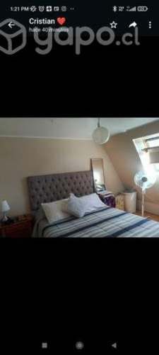 Cama 2 plazas con respaldo