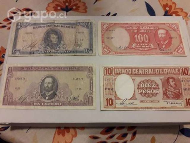 Billetes antiguos chile