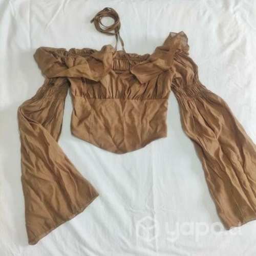 Top Marron Elastizado