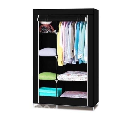 Closet Organizador Armable de Tela 2 Cuerpos Negro