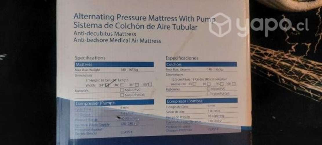 Colchón anti escaras