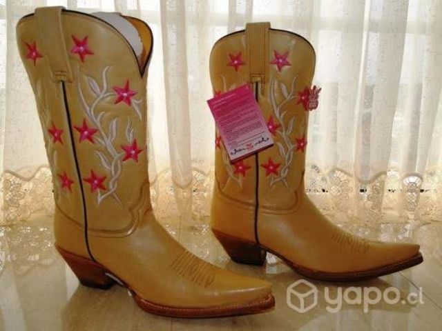 Botas De Mujer: Vaqueras-Artesanales-Cuero (RUDEL)