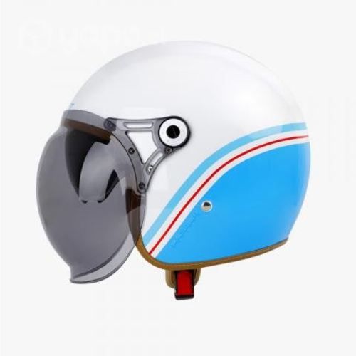 Casco moto shaft 121 scrambler chopper stripe az.c