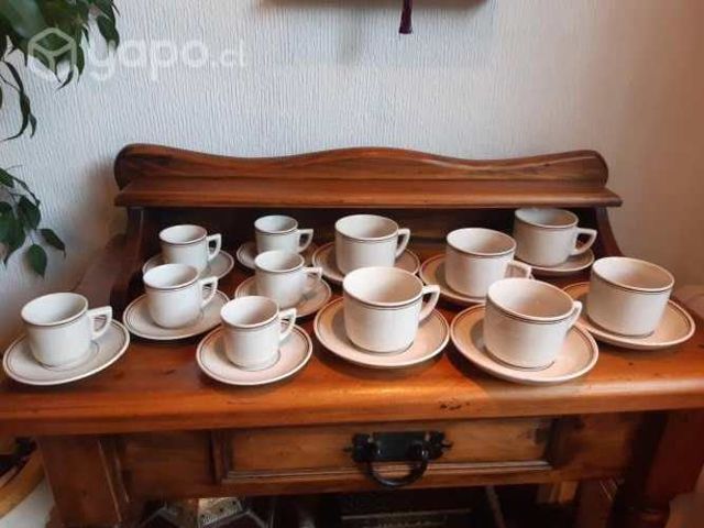 Juego Fanaloza 6 tazas de café y 6 tazas de té