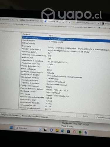 Notebook asus tuf F15