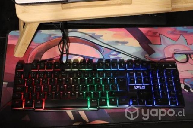 Teclado RGB + Mause Inhalambrico