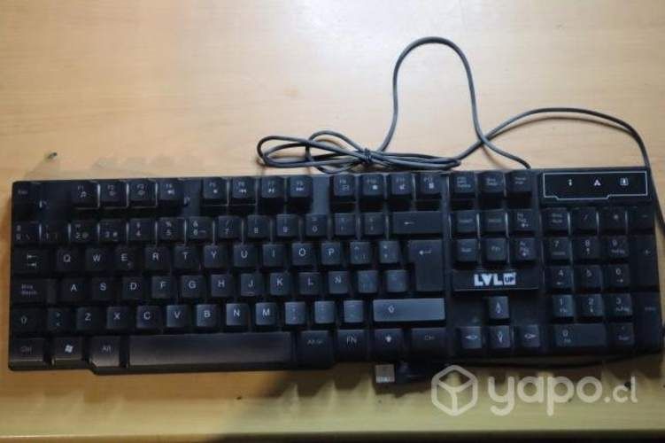Teclado RGB + Mause Inhalambrico