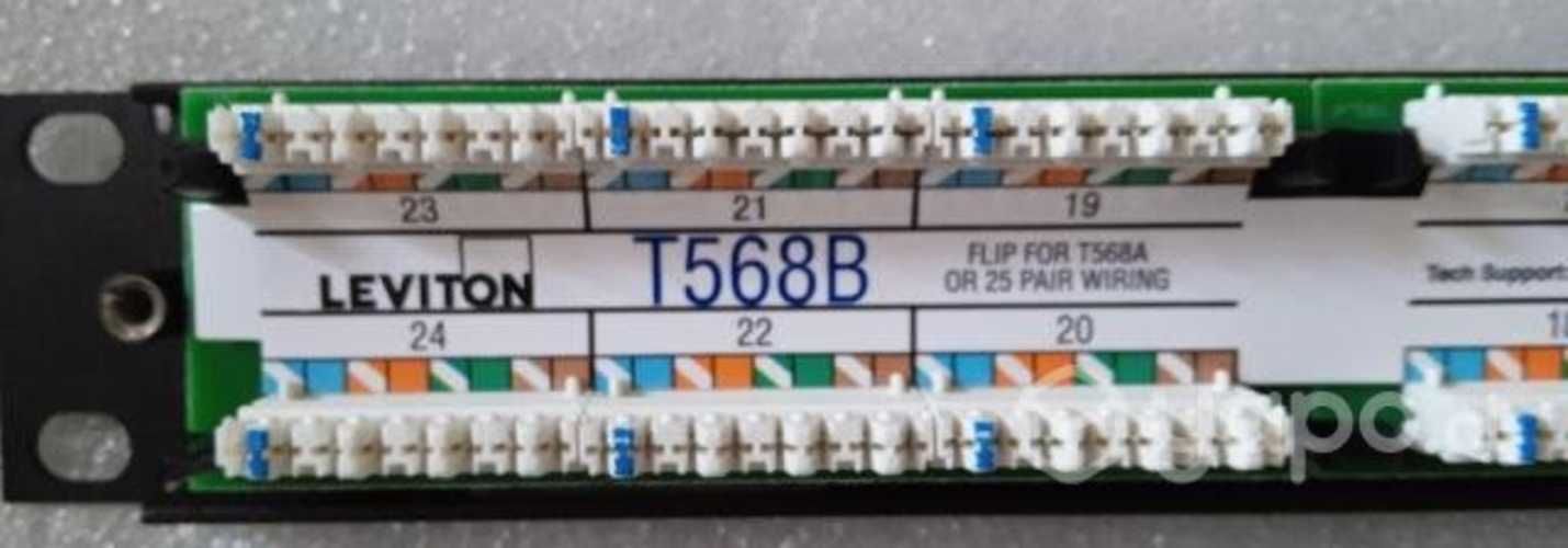 Rack de Montaje panel de conexión Leviton 24 puert