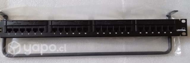 Rack de Montaje panel de conexión Leviton 24 puert