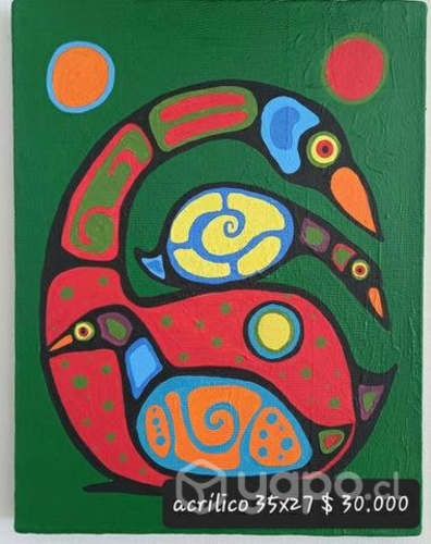 Hermosos cuadros hechos en acrílico sobre tela