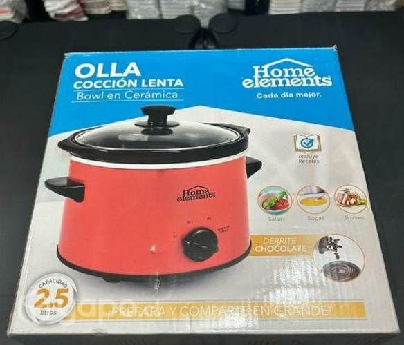Olla de cocción lenta home elements de 2.5 ltrs