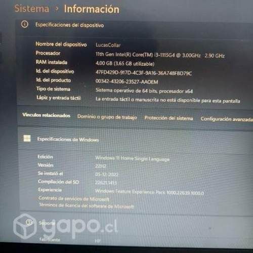 Hp Windows 11 home Single Core I3