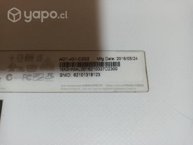 Laptop acer AO1 431 desarme