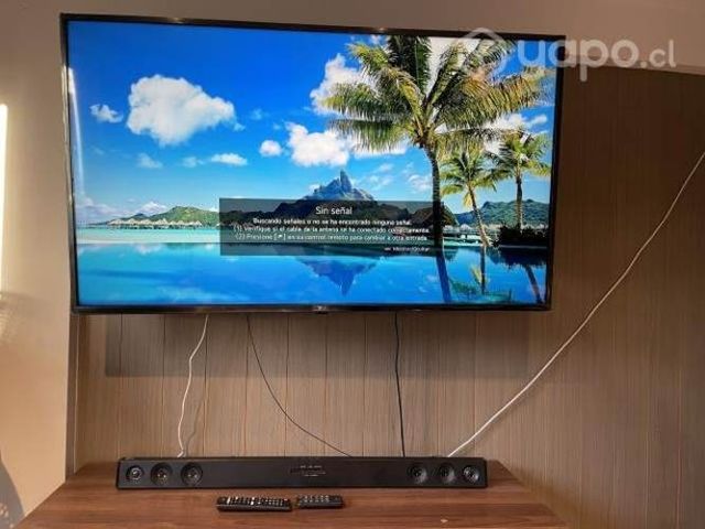 LED LG 55' 4K + Barra de Sonido LG + Soporte muro
