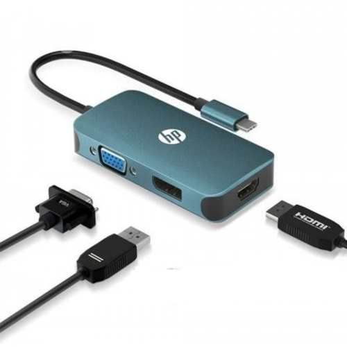 Adaptador usb-c a hdmi, display port, vga. marca h