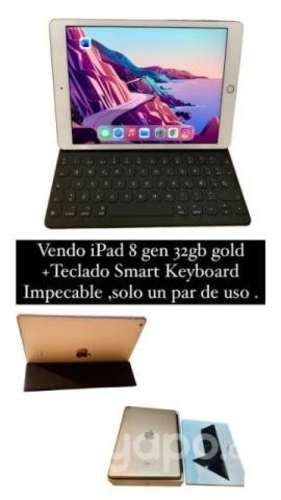 Ipad 8gen 32gb gold + teclado Smart keyboard