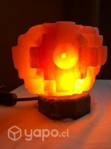 Lámpara de sal rosado del Himalaya tallada